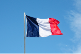 Wapperende Franse vlag