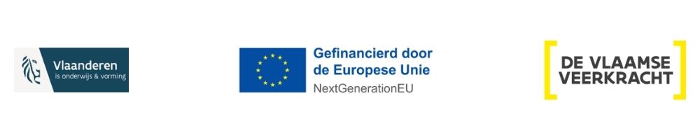 Logo Vlaanderen, Europese Unie en Vlaamse Veerkracht